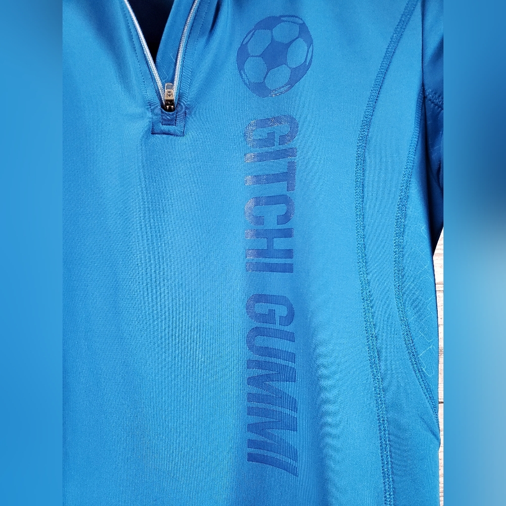 Elevate 1/4 Zip Performance Top Blue Gitchi Gummi Lake Superior Soccer - Picture 3 of 11